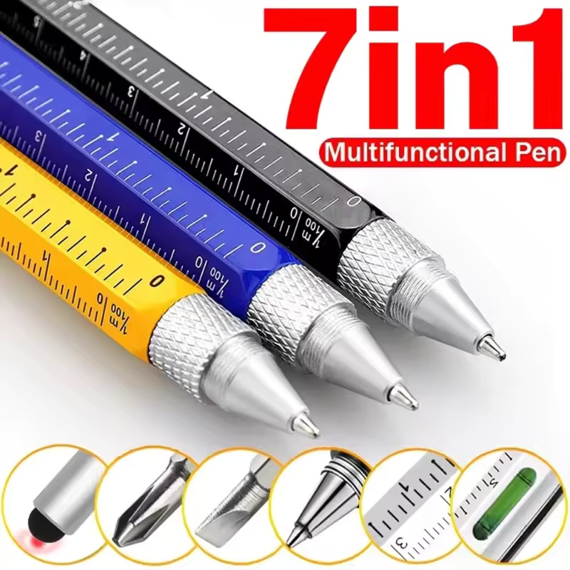 Writing Tools - 7 in 1 多機能ペン タッチスクリーンスタイラス 静電容量式ペン