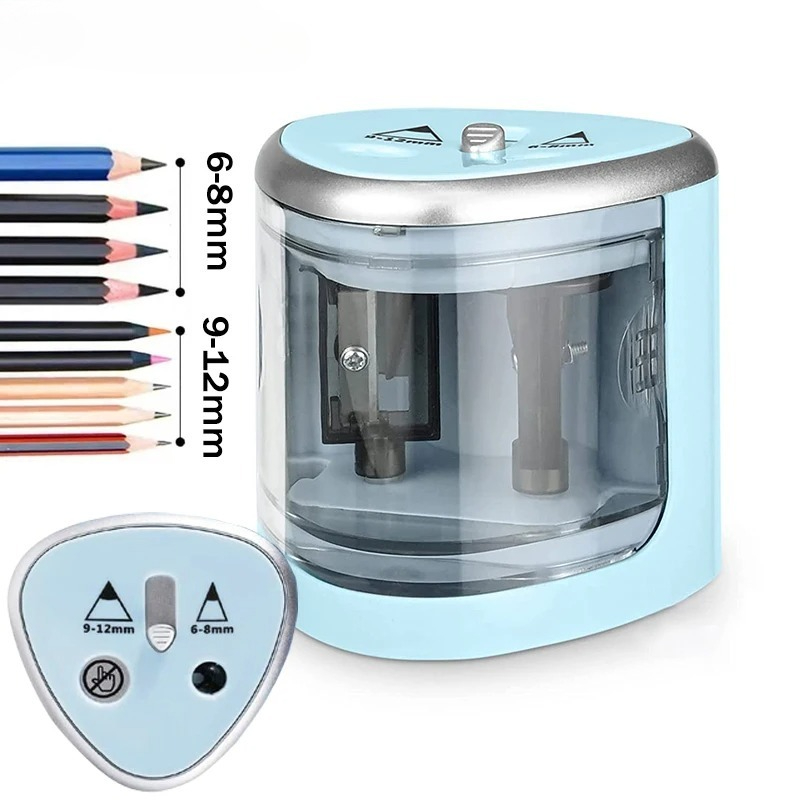 Electric Pencil Sharpener Usb - アップグレードされた2穴電動鉛筆削り器 – 自動ヘビーデューティー鉛筆削り器、家庭、オフィス、学校用、高速かつ静音