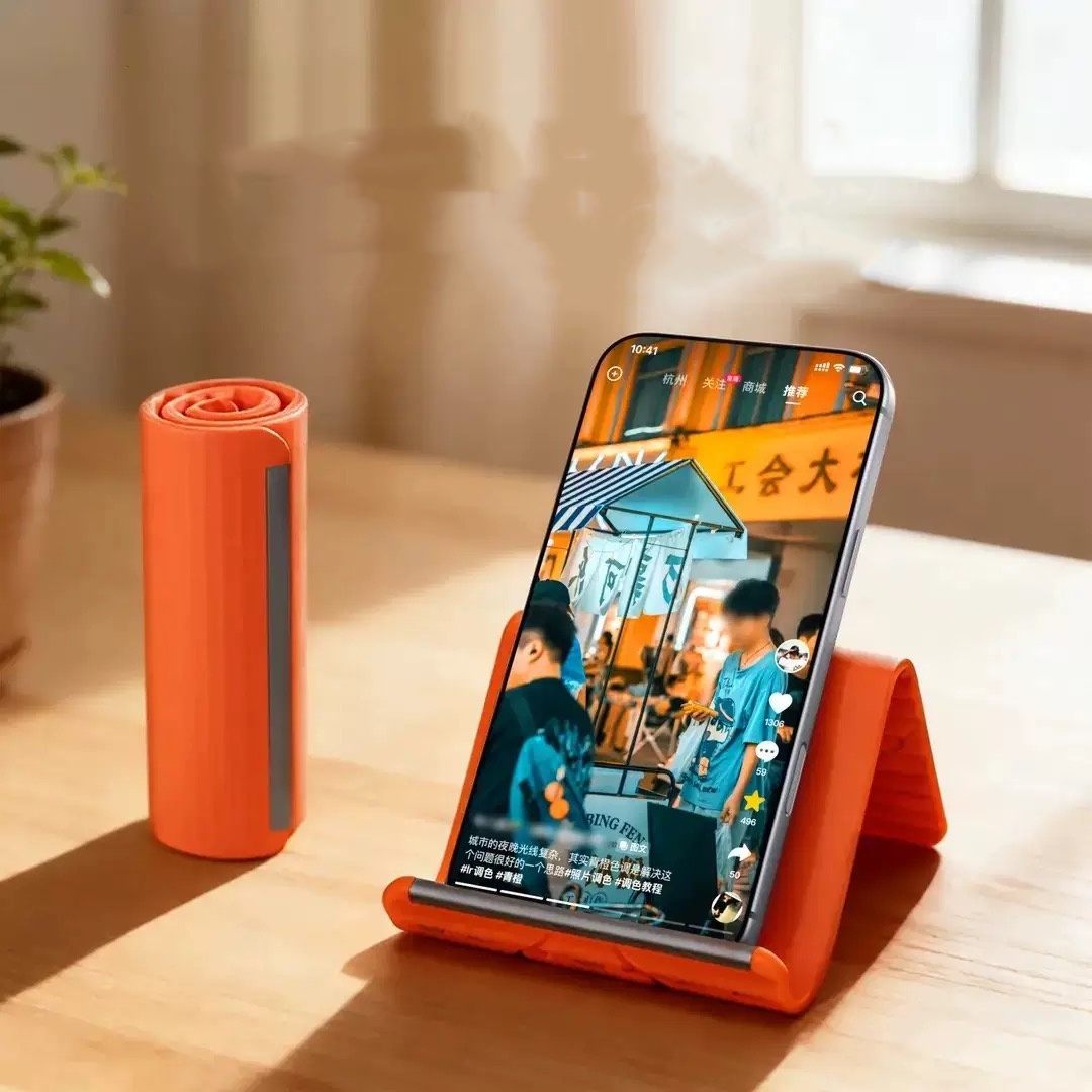 Desk Accessories - 怠惰な携帯電話スタンド シリコン製デスクトップタブレット/ノートパソコンホルダー クリエイティブで柔軟な折りたたみ式変形スタンド 旅行用アクセサリー