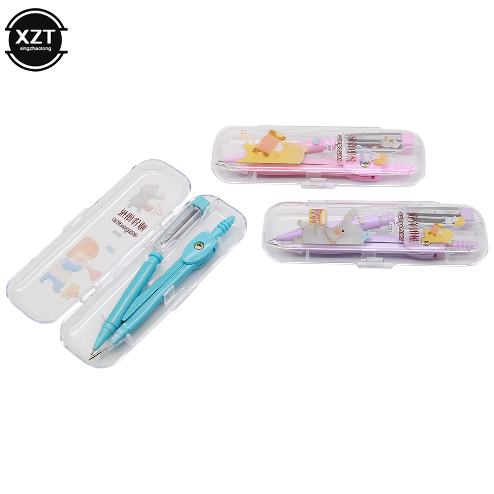 スクールコンパスかわいい女の子文房具学生の描画compass - Math Geometry Set With Compass のレビューと価格