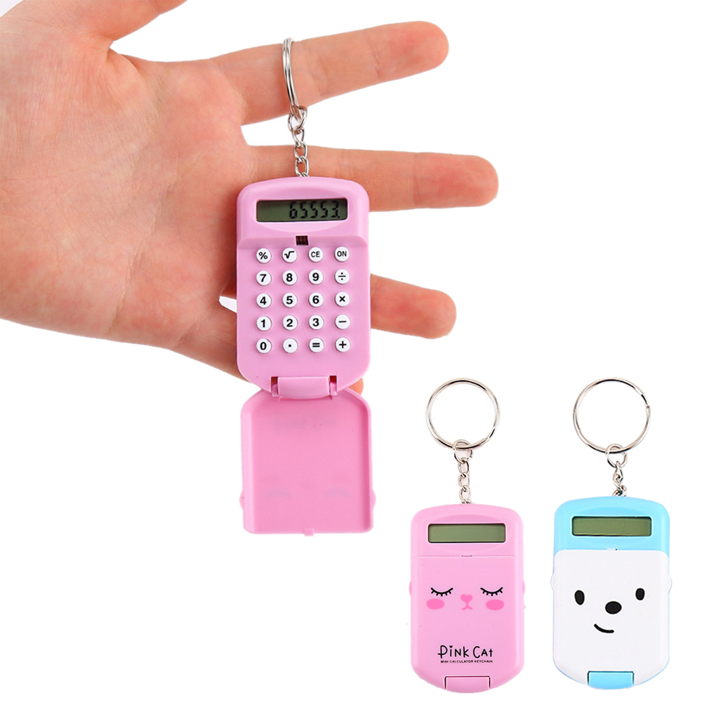 ミニ電卓かわいい漫画キーホルダー付き 8 桁表示ポータブルポ - Scientific Calculator For Secondary School のレビューと価格