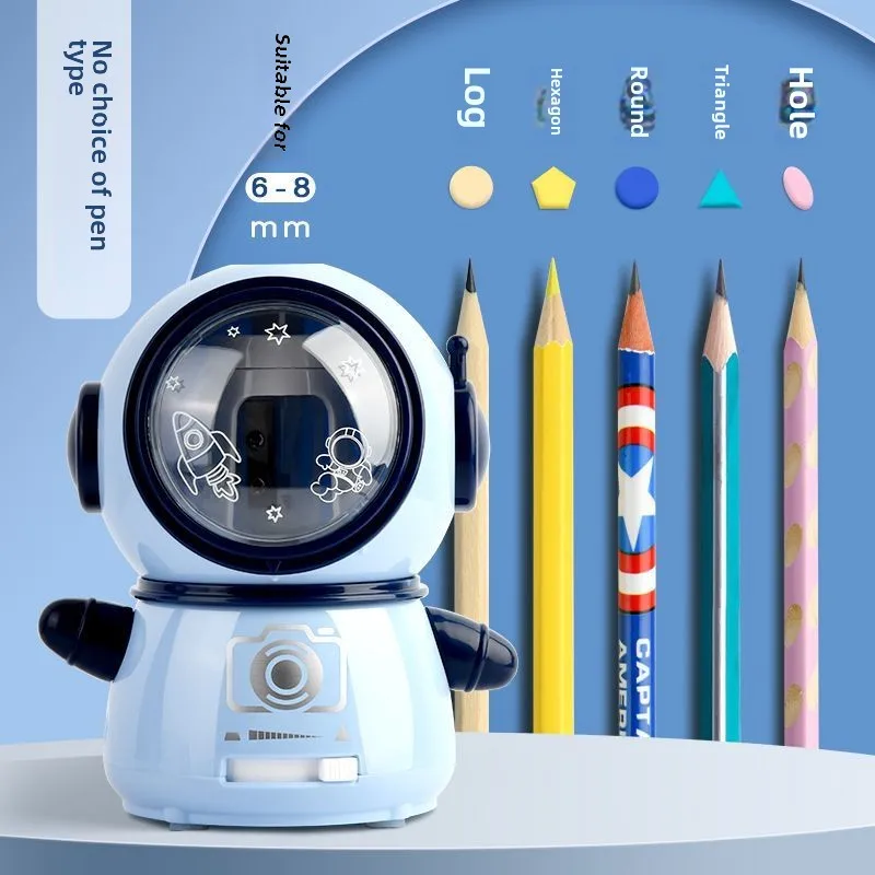 子供用自動電気鉛筆削り、カワイイ文房具、宇宙飛行士型、学用品 - Electric Pencil Sharpener Usb のレビューと価格