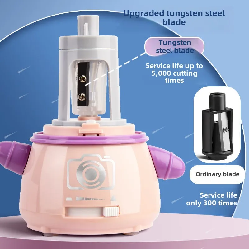 子供用自動電気鉛筆削り、カワイイ文房具、宇宙飛行士型、学用品 - Electric Pencil Sharpener Usb のレビューと価格