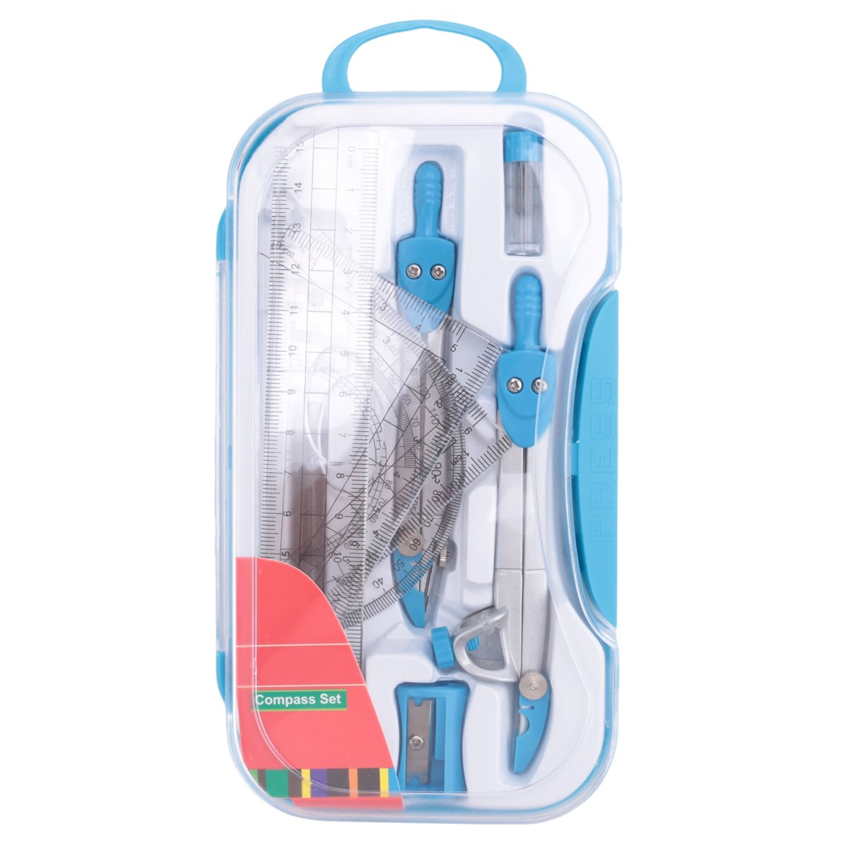 MALL ジオメトリコンパスセット 10個入り 学校用数学分 - Math Geometry Set With Compass のレビューと価格