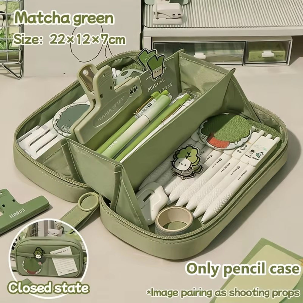 インス大容量火山型ペンケース多層ポータブル文具収納バッグ美的 - Aesthetic Large Pencil Case Pouch のレビューと価格