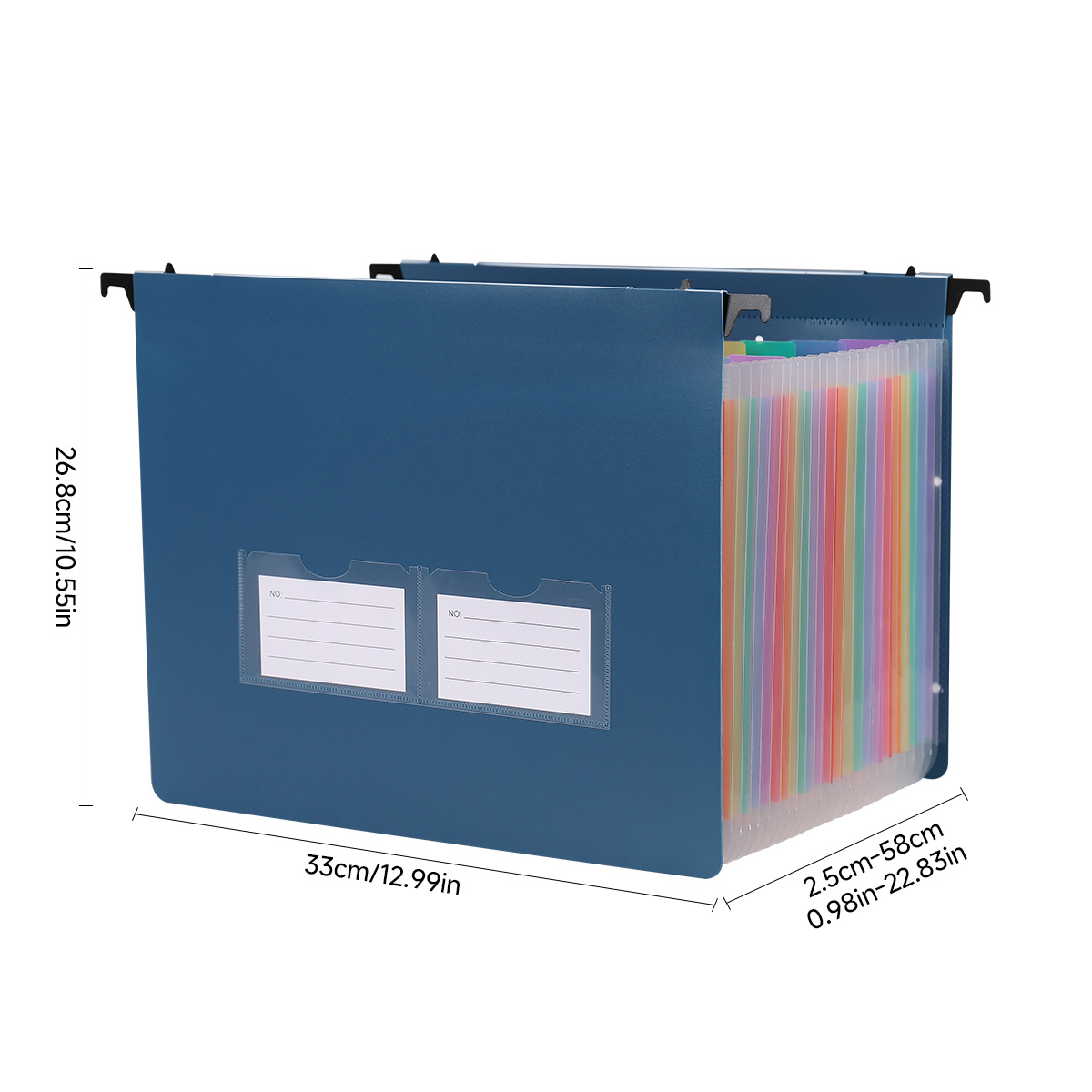 吊り下げ式アコーディオンファイルフォルダー 7/13/25ポ - Expandable Accordion File Folder 13 Pockets のレビューと価格
