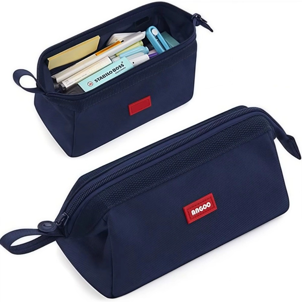 オックスフォード生地キャンバスペンケース シンプルデザイン  - Aesthetic Large Pencil Case Pouch のレビューと価格