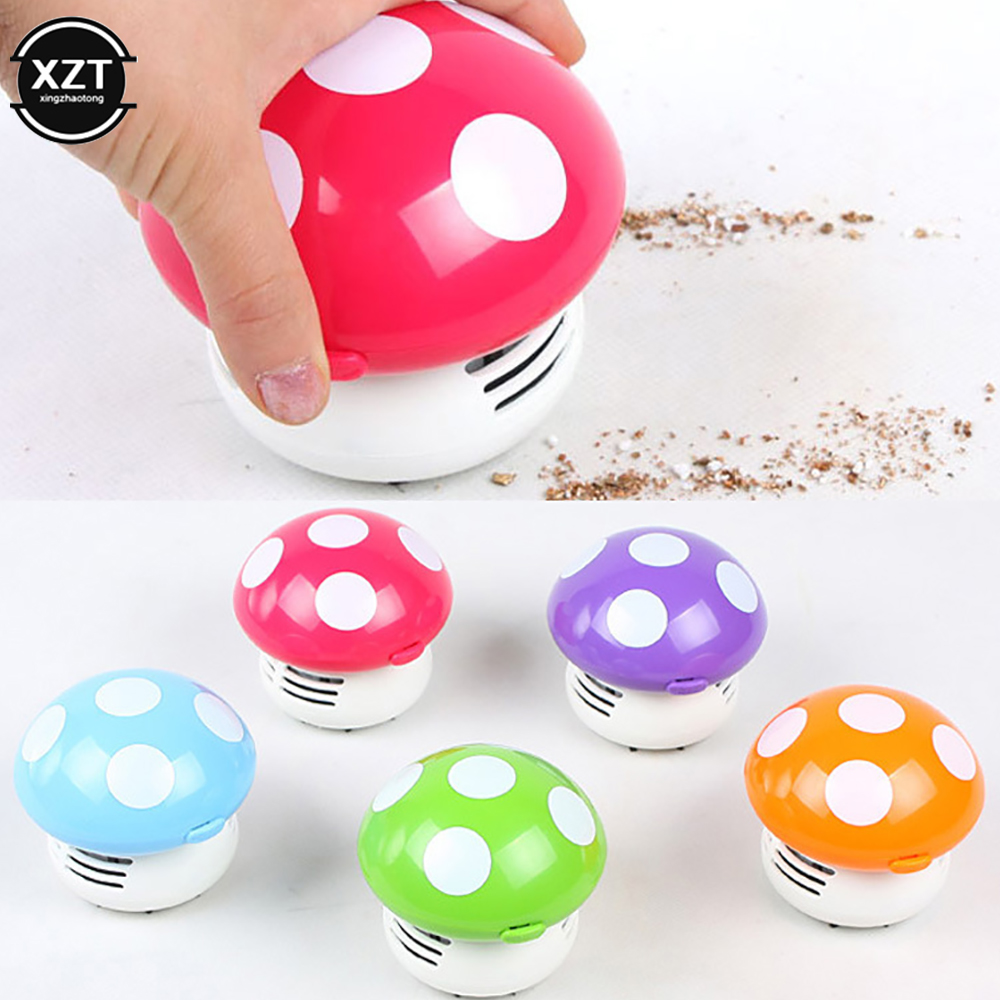 ハンドヘルドミニデスクトップ掃除機キノコ型クリーナーデスクク - Mini Desktop Vacuum Cleaner For Eraser Dust のレビューと価格